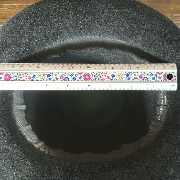 Rare Philippe Model Paris Vintage Womens Feathered Black Fedora Hat! - Picture 7 of 9